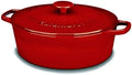 Cuisinart Chef's Classic Enameled Cast Iron Oval Covered Casserole (Cardinal Red, 5.5-Quart) by Cuisinart