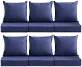 Outdoor Deep Seat Cushion Set, 24x24 Inch, Navy Blue, Set of 6 by MuaMelop