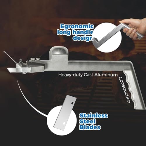 Professional Heavy Duty Grill Scraper for Flat Tops with Stainless Steel Scraper Blade, Flat Top Scraper for Griddle with Ergonomic Aluminum Handle, Ideal for Griddle, Outdoor Grill Cleaning - Image 5