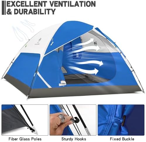 CAMEL CROWN Tents for Camping 2/3/4/5 Person Camping Dome Tent, Waterproof,Spacious, Lightweight Portable Backpacking Tent for Outdoor Camping/Hiking - Image 4
