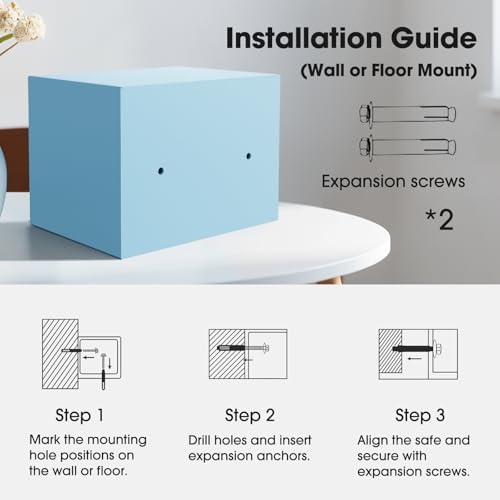 Goldenkey Small Kids Safe, Digital Mini Safes, Money Safe Box, Blue - Image 5