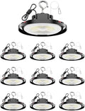 160W UFO LED High Bay Light, 24,000LM LED Shop Lights for Garage Warehouse Workshop, 5000K Daylight IP65 Waterproof Commercial Ceiling Fixture, 700W HPS/MH Equiv, ETL Listed, 6ft Cord, 10-Pack by CuLiDing