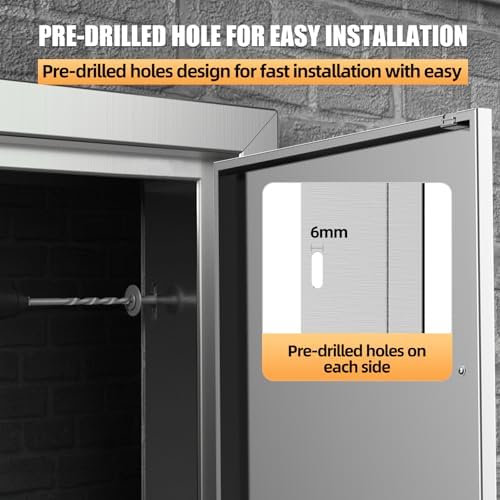 BBQ Access Double Doors 33Wx23H Flush Mount Stainless Steel Outdoor Kitchen Door for Outside Cabinets and BBQ Island - Image 6