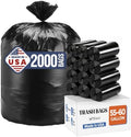 Delxo 55-60 Gallon Trash Bags, 2000 Count, 38×58' Large Black Garbage Bags by Delxo