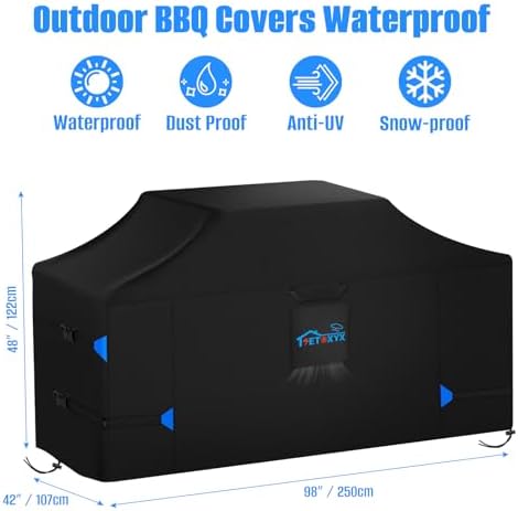 98 Inch Extra Large Island Grill Cover, 420D Grill BBQ Covers - Image 2