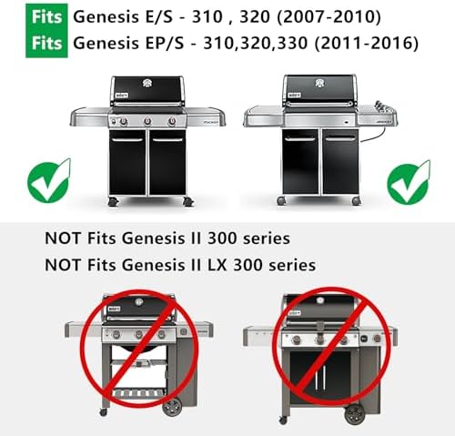Hongso 7524 Grill Grates for Weber Genesis E-310 E-330, 19.5 x 12.9 in Each - Image 2