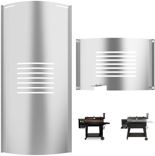 Flame Broiler Slide Cover & Bottom Kit for Pit Boss 1100 Parts Pit Boss 1100PS1-5, 1100PS1-4, PB1100PS1-W007, PB1100PS1-005,Replacement Parts for Pit Boss Pro Series 1100 Pellet Grills,Stainless Steel by PETKAO