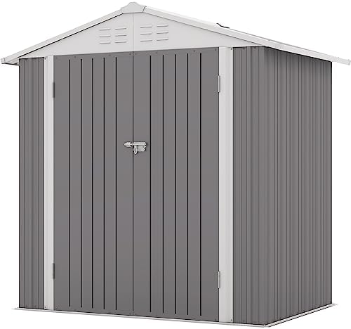 Patiowell 6x4 FT Outdoor Storage Shed, Metal Outdoor Sheds with Vents&Lock - Image 2