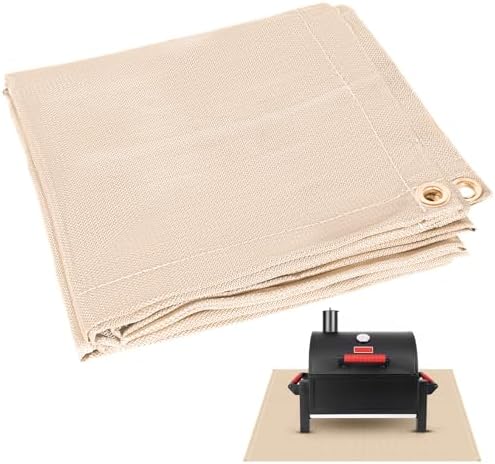 40"x 40" Fire Pit Mat - Fireproof & Heat Resistant Wood Stove Mat by UMONIE