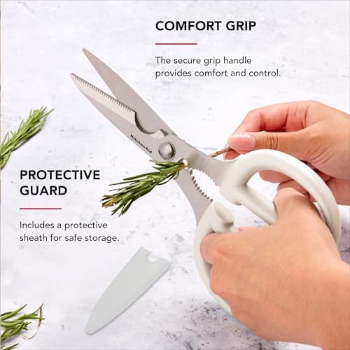 KitchenAid Multipurpose Shear Set – Versatile Scissors with Nutcracker, Bottle Opener, Ergonomic Handles with Protective Blade Covers, 2-Piece - Image 5