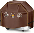 BBQ Gas Grill Cover for Outdoor, Anti-UV, Rip-Proof, 600D Oxford Fade Resistant Material, Barbecue Cover with Hook and Loop Straps & Adjustable Hem Drawstring (Reddish Brown, 72”x26”x51”) by TIAOFY