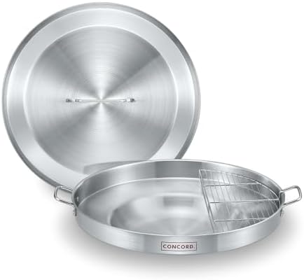 CONCORD Stainless Steel 3 Piece 22" Comal Cookware Set. Comales Discada Set by ConcordCookware