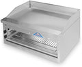 Commercial Gas Griddle, 36" x 21" x 3/4" Thick Griddle Plate, Stainless Steel, Modern Style, Broiler Rack, 60,000 BTU, NSF Warranty by Unknown