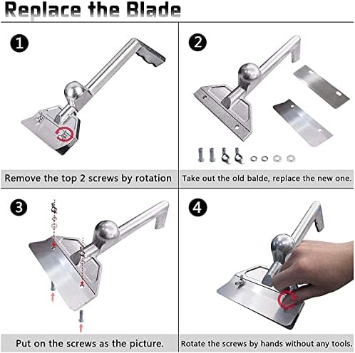 Grill Scraper Blades 6-Pack, Heavy Duty Rust Resist Stainless Tool - Image 4