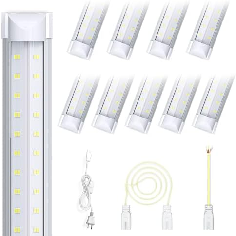 8FT 10 Pack LED Shop Lights, 120W 15000LM 6000K Garage Lighting by fmwkrjLightYourSpace