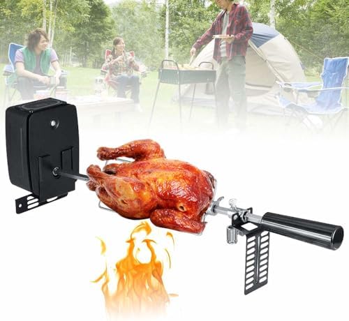 Rotisserie Kit-Rotisserie Heavy Duty Stainless Steel Universal Complete Grill Rotisserie Kit with Electric Motor for BBQS - Image 5