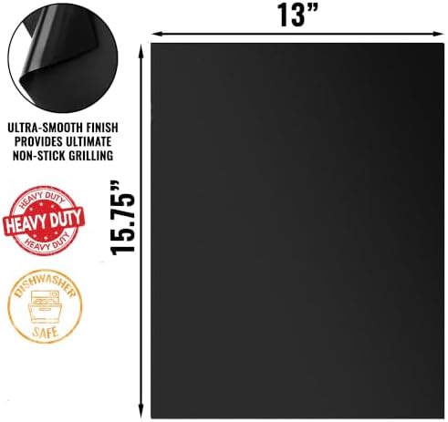 Grillaholics Reusable Non-Stick Grill Mats for Outdoor Grill | Set of 2 - Image 6