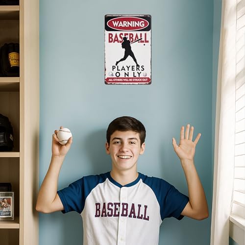 Baseball Wall Decor Chic Metal Sign for Boys Room - Image 5
