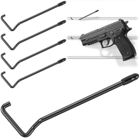 Yaocom 5 Pcs Pistol Display Holder Slatwall Handgun, Right Hook Style by Yaocom