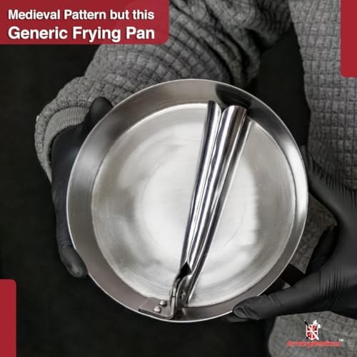 Armory Replicas™ Hand Forged Iron Frying Pan – 7.5" Medieval-Style Pan with Folding Handle for Gas, Wood & Open Fire Cooking - Image 6