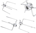 4 Pack Stainless Steel 304 Grill Rotisserie Meat Forks Set- Fits 5/16" Square and 3/8" Round Hexagon Spit Rods for rotisserie kit for Gas Charcoal Grill by GRILLJOB