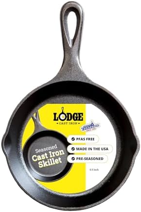 Lodge Pre-Seasoned Cast Iron Skillet, PFAS-Free, 6.5 Inches by Lodge