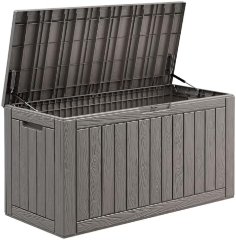 KAMABOKO Outdoor Storage Box, 110 Gallon Deck Box Outdoor Waterproof by KAMABOKO
