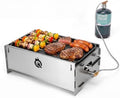 Stainless Steel Portable Tabletop Charcoal Grill, Foldable Camping Grill by QuliMetal