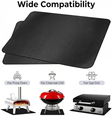 UBeesize 30 x 48 Inch 3-Layer Under Grill Mat For Outdoor Grill, Fireproof Double-Sided Silicone Coated Fire Pit Mat, Waterproof Oil-Proof Stain-Proof BBQ Protector for Decks, Patios，Grass & Fireplace - Image 6