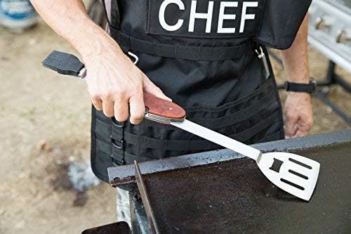 5-in-1 Multi Tool BBQ Barbecue Grill Accessories, Tools Set Kit, Camping Accessories, Grilling Parties, Detachable, Includes Brush, Spatula, Fork, Bottle Opener, Wine Corkscrew - Image 2