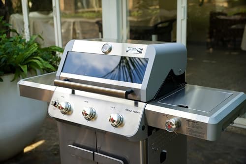 Monument Grills Mesa Series, Outdoor Barbecue Stainless Steel 3 Burner Propane Gas Grill, 48,000 BTU Patio Garden Grill with Side Burner and Knob Controls, Mesa305 with BBQ Cover - Image 2