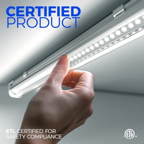 Barrina T8 LED Shop Lights 4FT, 50W 7000LM 6500K, ETL Listed, 2 Packs - Image 4