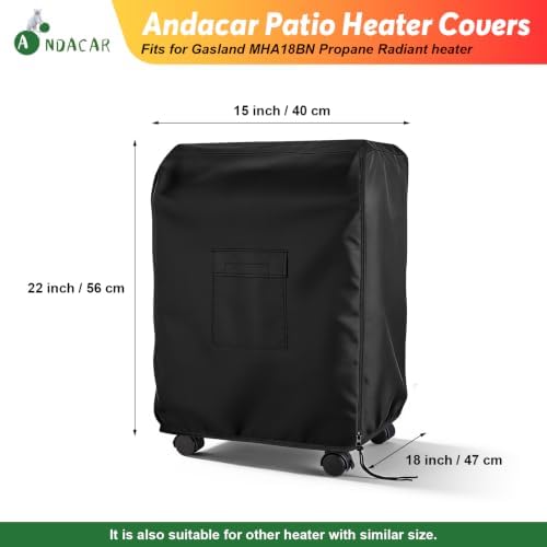 Patio Heater Covers 15" for VEVOR Propane Cabinet Heater 15x18x22In - Image 2