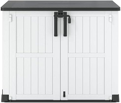 NUNU LAB Outdoor Storage Cabinet 36 Cu.Ft Garden Storage Shed Waterproof Lockable for Garden Hoses, Generator, and Lawn Mower by NUNULAB