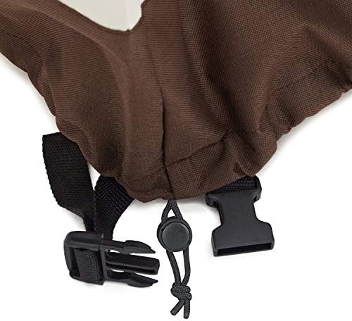 Amazon Basics Gas Grill Barbecue Cover, Weather Resistant, Anti-UV Protection with Secure Straps, Waterproof, 60 inch, Medium for Outdoor Grills, Beige - Image 3