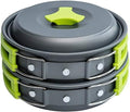 MalloMe Camping Cookware Mess Kit for Backpacking Gear – Camping Cooking Set - Camping Pots and Pans Set - Backpacking Stove/Portable Stove Compatible - Camp Kitchen Equipment Accessories Pot by MalloMe
