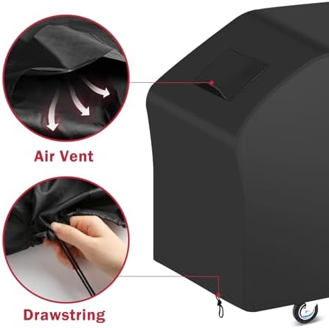 iCOVER 5482 Griddle Cover for Blackstone 36 inch Griddles with Hood, Waterproof Lightweight Polyester Barbecue Covers with Air Vent& Drawstring Flat Top Gas Grills Protection - Image 2