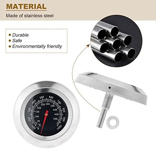 3" Face 1000F Charcoal BBQ Thermometer,1PC Barbecue Temperature Gauge - Image 5