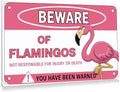 BEASTZHENG Flamingo Metal Tin Sign Pink Flamingo Gifts for Women Outdoor Wall Art Decor for Home Outdoor Yard Garden 8x12 Inches by BEASTZHENG