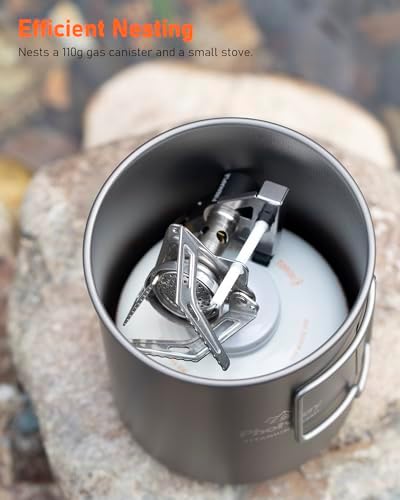 750ml (25oz) Titanium Camping Pot, Ultralight Backpacking Cookware - Image 6