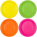 Breroa 72 Pcs Neon Paper Plates 7 Inch Bulk Neon Plates Disposable by Breroa