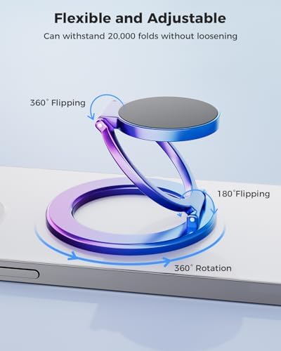 SUPERONE Dual-Sided Magnetic Ring Holder, Colorful Gym Phone Grip Kickstand - Image 6