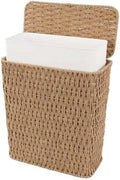 Coeusy 3 Gallon Paper Rope Bathroom Trash Can,Small Wicker Trash Cans with Lid and Liner,Woven Rattan Narrow Waste Basket for Bedroom,Office,Natural by WEAVECOMFORTINTOEVERYCORNER