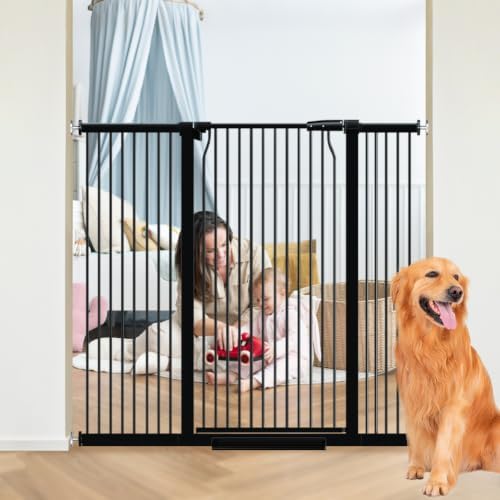 40.5" Tall Baby Gate for Stairs Doorways, 40.9-54.7 in Wide Dog Pet Gates by Unknown