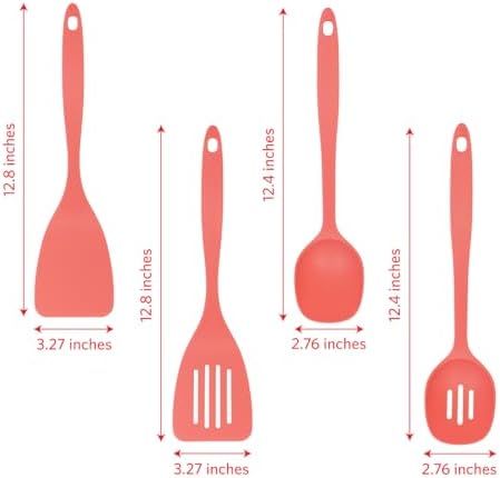 Glad Kitchen Utensils Set, 8pcs - Nonstick Cooking Tools with Utensil Holder - Nylon Spoon, Ladle, Skimmer, Spaghetti Server, and Turner Spatula Set - Dishwasher Safe, Rust - Image 4