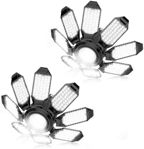 Garage Lights - 2Pack Ultra Bright Garage Lights Ceiling Led 6500K by POLARPRAUS
