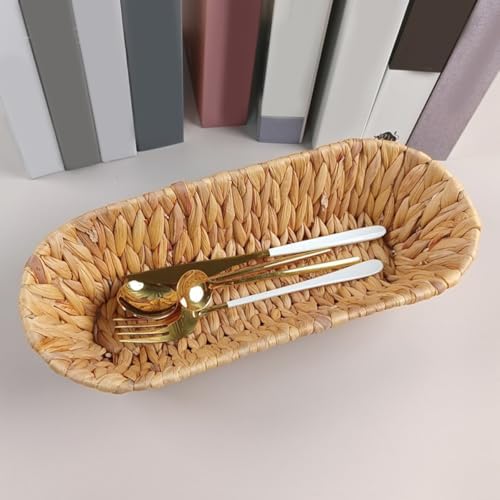 Rustic Woven Storage Serving Basket for Snacks and Cutlery - Image 7