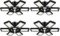 Aoretic LED Garage Lights 4 Pack -180W, 18000LM 6500K Led Shop Light with 6+1 Deformable Panels, Basement Barn Light Garage Ceiling Lights, E26/E27 for Garages, Warehouse, Shop by Aoretic