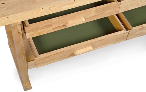 WEN 60-Inch Hardwood Workbench with Four Drawers and Onboard Vise (WB6020) - Image 5