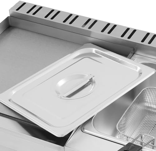 Commercial Gas Propane Flat Top Griddle With Deep Fryer Multi Function Cooking Tool High Heating Power Durable Build Ideal For Restaurant Catering Outdoor Food Making And Daily Commercial Cooking Use - Image 4